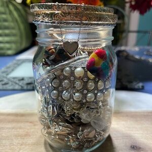 Mystery Mixed Metal Gold & Silver Jewelry Jar